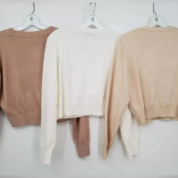 NEW [Grace Karin] Button-Up Cropped Long-Sleeved Cardigan Sweater Women’s Sz XL - Picture 3 of 16